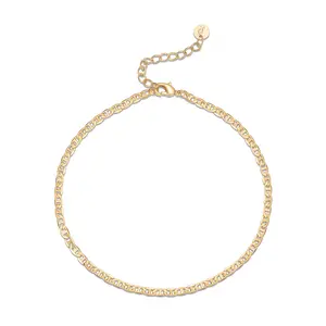 PAVOI 14K Gold Plated Anklets for Women - Beaded, Marina, Link, Mariner, Paperclip, Snake Chain Gold Anklets - Summer Jewelry