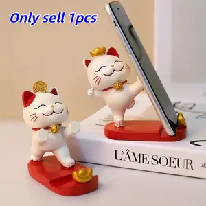 Cute Cartoon Cat Phone Stand, Smartphone Stand, Mobile Phone Holder, Tablet Holder, Cellphone Stand Mount, Office Desk Decor, Suitable for Phones and Tablets, Christmas Gift Idea