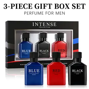 3-Piece Set, Men's Eau De Toilette Spray Gift Box, Long Lasting Fragrance, 3 Different Scent, Perfect For Holiday Gifts, Dating, Daily Life, Parties, 1 Fl Oz Each Bottle