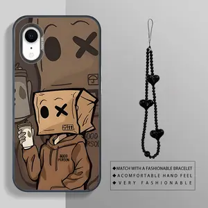 For iPhone XR Headset boy with bracelet combination outfit phone Case For iPhone XR with PET Shock proof design perfect for popular