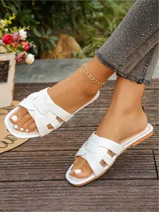 Women's Casual Woven Slide Sandals | 2025 New Arrival | Soft Non-Slip Flat Slippers for Outdoor