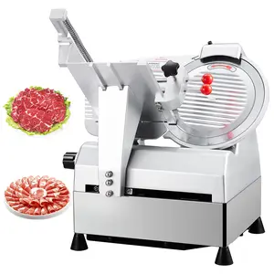 【GARVEE】Automatic Meat Slicer, 550W Commercial Deli Slicer with 10" Stainless Steel Removable Blade, 0-17mm Adjustable Thickness for Cheese Bread Slicer