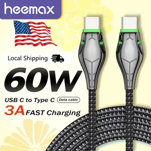 HEEMAX PD100W Type C To Type C Cable Fast Charging Data Wire For Samsung S23 S22 S21 Xiaomi POCO OPPO Oneplus USB C Cable For Macbook For IPad USB C Charger Cord