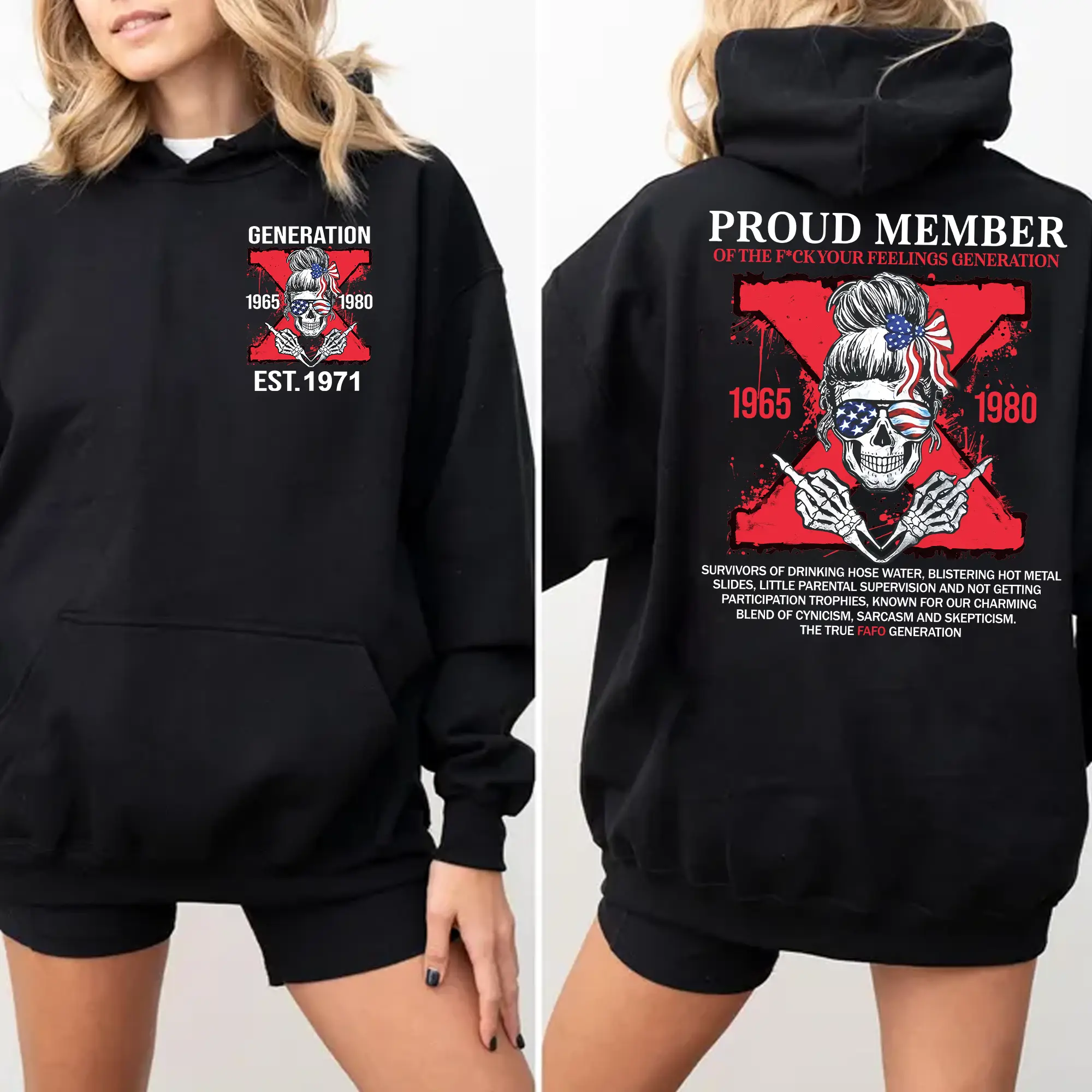Custom Year Generation X Hoodie New Ver 3, The True FAFO Generation Sweatshirt, Funny Generation X Shirt For Party, Gen X Activated Hoodie Cotton Top