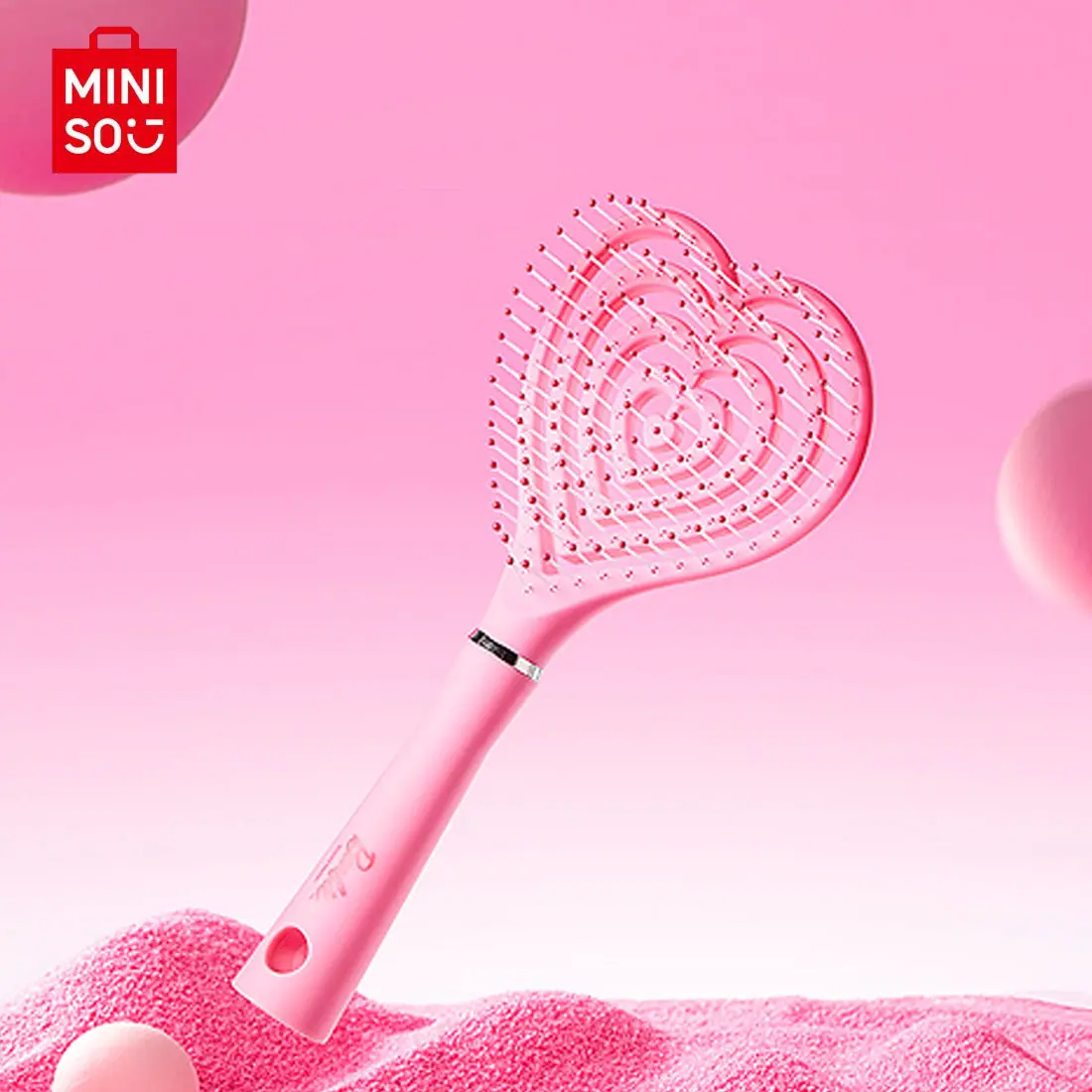 Barbie Detangling Hair Brush For Women Heart-Shaped Comb Curved Vented Hair Brush for Faster Blow Drying Styling for Long Short Thin Curly Wet&Dry Hair，Back To School