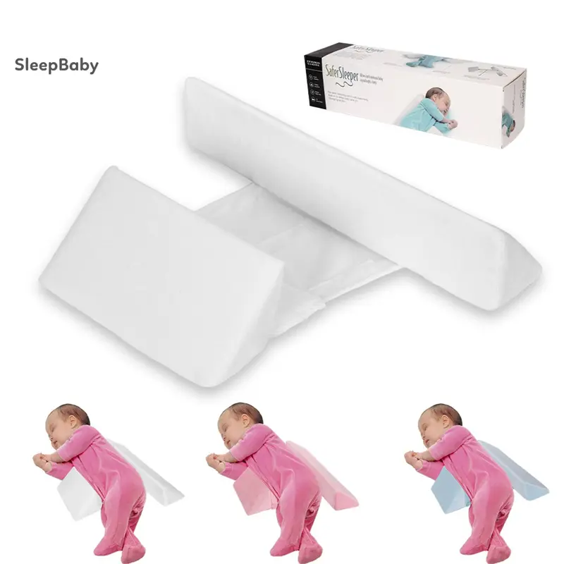 45° Inclined Triangle High-Density Sponge Baby Side Pillow - Invisible Zipper, Removable Pillowcase, Adjustable Distance, One Size Boppy Nursing Item for 3 Months to 3 Years Baby Items Care