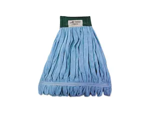 Microfiber Looped-End Wet Mop Head, Large, Green, 12/Carton MWTLGCT