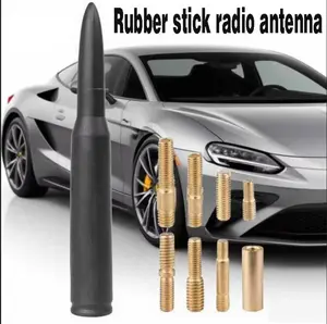 Antenna Aluminum Short Design Cal Compatible With Fit For Chevy Dodge Jeep Ford Toyota GMC Nissan More With 9 Adapters For Easy lnstallation