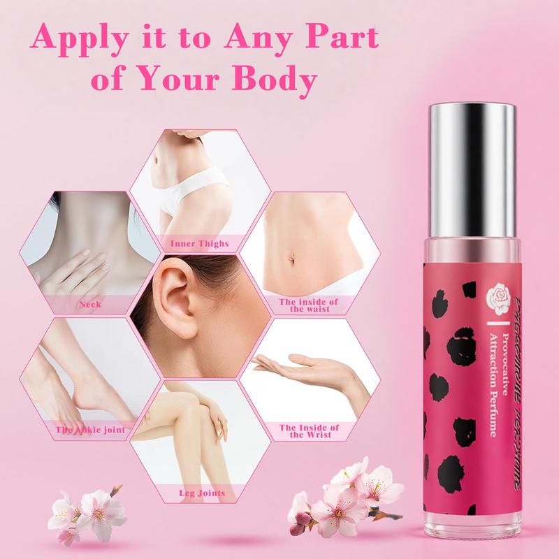 Pheromones Perfumes for Women, Long Lasting Sensual Grown-Up Floral and Fruity Fragrance, Travel Size, Rollerball with Sweet, Jasmine, Feminine Scent 0.34 oz (10 mL)