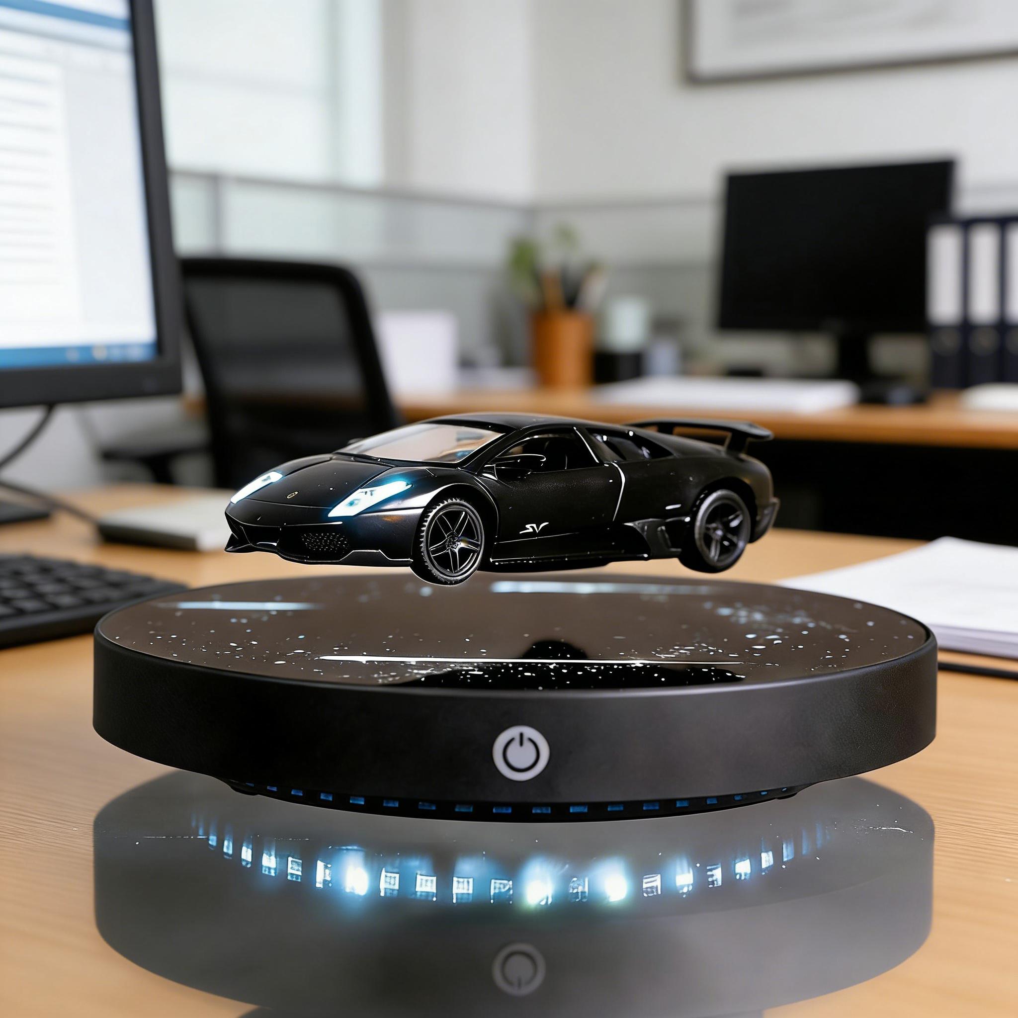 Floating Creative Car, Switchable Lights + 360° Rotation, Multi-Function Lighting Decor, Perfect Gift for Everyone