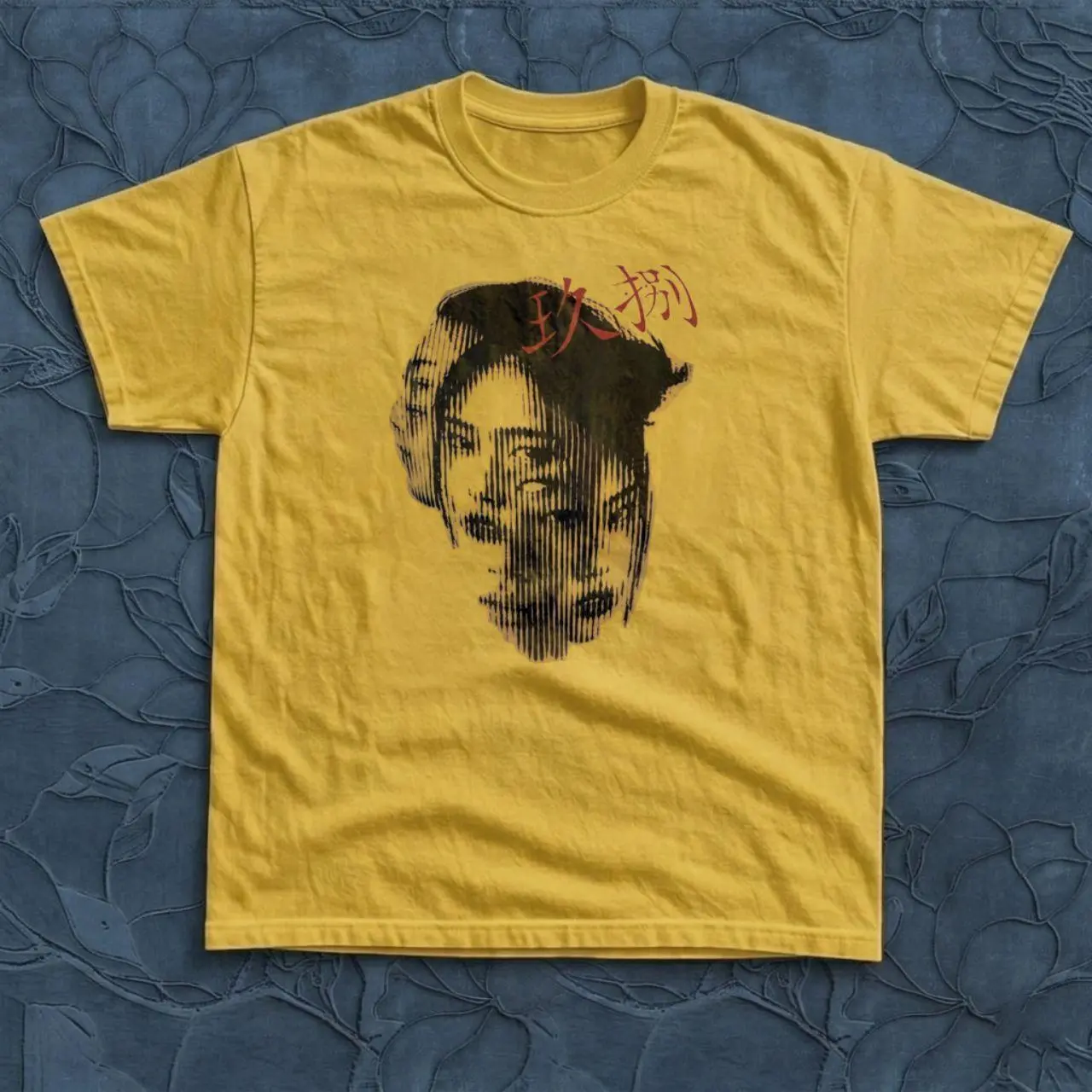 Abstract Portrait Yellow Graphic Unisex Tee