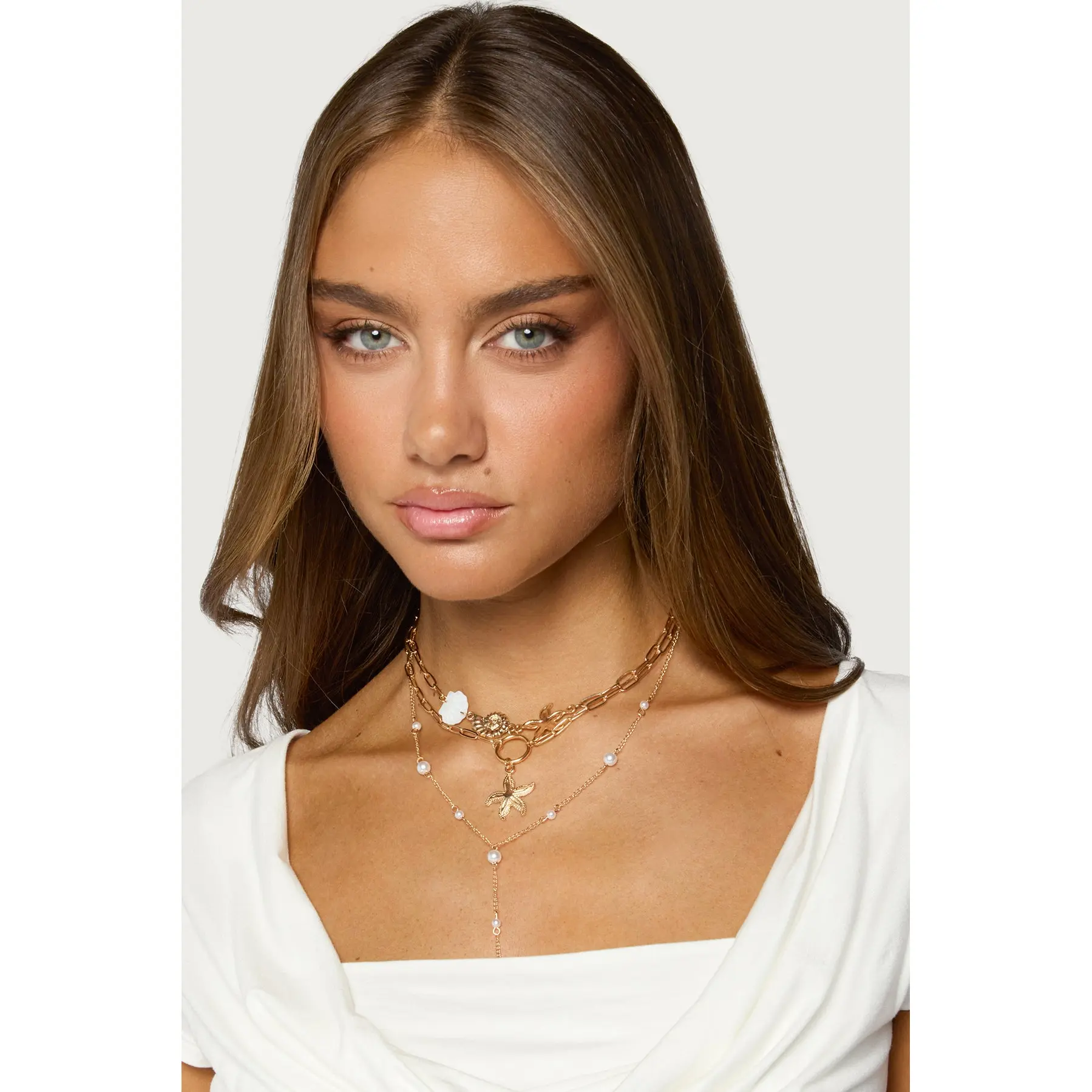 Pearly Coastal Necklace Set