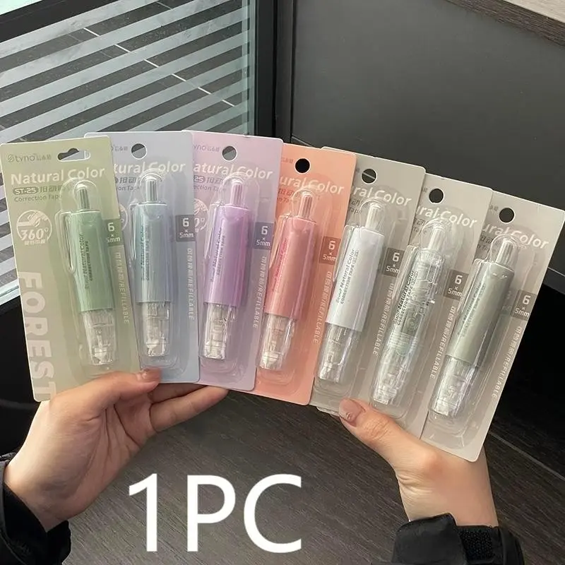 Pen Type Correction Tape, Multiple Colors Available, Replaceable Core, Easy-To-Use School Essential Tool, Stationery, Perfect for Students & Office Supplies