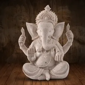 Fengshui Buddha Sculpture – Premium Home Decor Craft | Elephant-Headed Ganesha Statue for Prosperity and Serenity