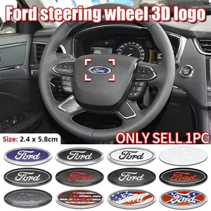 Ford Steering Wheel Decal, Car Steering Wheel Emblem Sticker, Interior Logo Decoration, Steering Wheel Center Mark Modification Sticker, Sticker for cars
