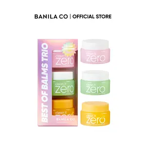BANILA CO Clean it Zero Best of Balms Trio | Cleansing Balm Set - Original, Pore Clarifying, Brightening