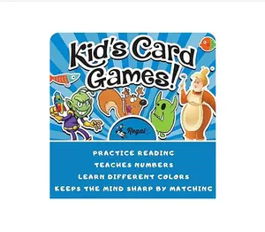 Card Games for Kids - Go Fish, Crazy 8's, Old Maid, Slap Jack, Garbage Monster, War - Simple & Fun Classic Family Table Games - Games May Vary (6 Set)