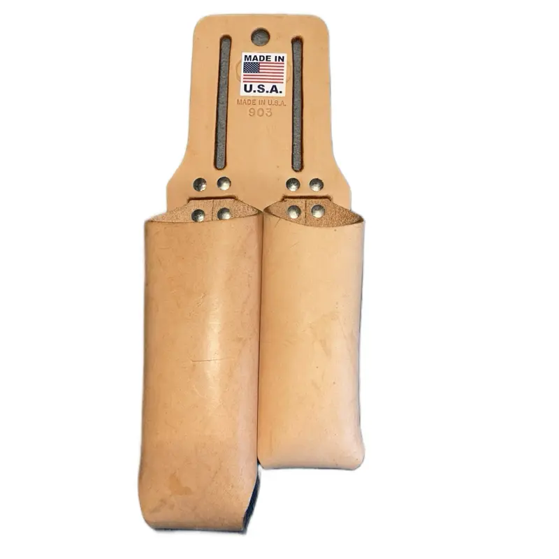 Top Grain Leather Pliers Organizer - 2-Pocket Closed-End Holder with Tool Pockets - Made in U.S.A. - Model 903 Leather Tool Case