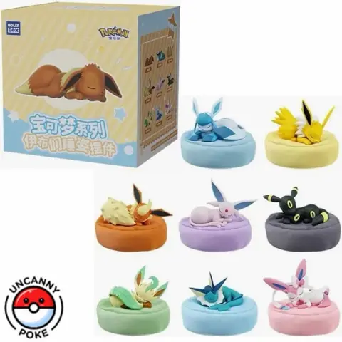 Pokemon Sleeping Eevee Blind Box - Chinese Holly Box - Sleepy Eevee - Umbreon, Leafeon, Sylveon