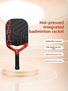 Hot Press Carbon Fiber Pickleball Racket Single Set, Wind Resistance Design, Fast Swing Offensive Type, Sports Equipment