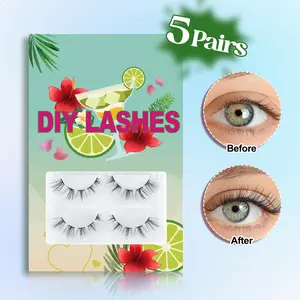Flower Pattern Eyelash Extensions, 5 Pairs Mixed Styles False Eyelashes, Eye Makeup Enhancement False Eyelashes for Women & Girls, Cosmetic