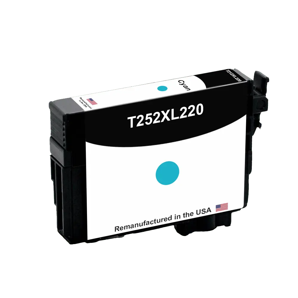U.S. Remanufactured for Epson T252XL High Yield Cyan, T252XL220