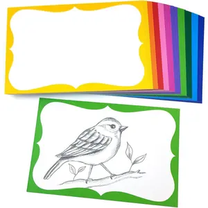 index card 4x6 Decorative Border Vellum paper (Set of 50) 260gsm (4X6, design01)