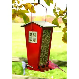 Audubon/Woodlink Snack Shack Squirrel-Resistant Squirrel-Proof Bird Feeder, Red, Model NA35194, Squirrel-Proof Bird Feeders