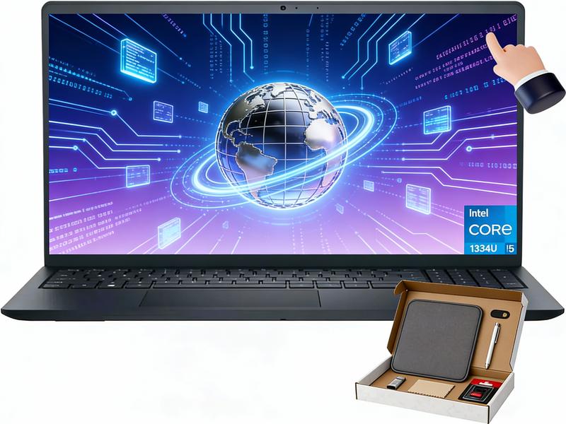 Dell 15.6" FHD Touch Laptop | Windows 11 Pro | Intel 10-Core i5-1334U (Up to 4.6GHz) | 1 Copilot AI for Student and Business, WiFi 6 | 64GB RAM + 2TB SSD