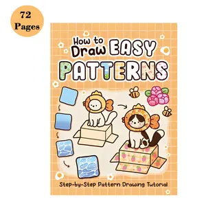 Learn Easy Drawing Patterns Notebook Journal, Howtodraweasypatterns Guide, Simple Art Sketchbook for Beginners, Hand Account Book, Drawing Tutorials, Coloring Book