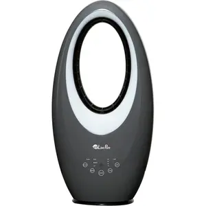 Livepure Bladeless Oscillating Fan W/Filter. 3-Speed Adjustment, Touch Control, Quiet Cooling Fan. Stand up Fan for Bedroom, Office, Kitchen. Graphite LivePure