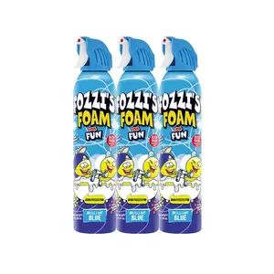 FOZZI'S Brilliant Blue Bath Foam Soap for Kids (3 Pack) - Fun Aerosol Spray - Fluffy Bubble Soap for Playtime - Gentle Cleanser Foaming Body Wash - Safe Bath Fun for Everyday Wash