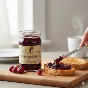 Howdy Bitez Muscadine Grape Jelly - Antioxidant-Rich, Bold Full-Bodied Southern Flavor - Deep Purple Hue, Naturally Sweet - For Toast, Cheese Boards - Gourmet Pantry Preserve