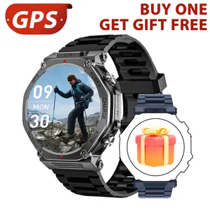 SIMSONLAB Outdoor Wearable Smart Watch - Built-In GPS, LED Flashlight, 1200mAh Large Battery for Long Endurance, 1ATM Daily Waterproof, Type-C Emergency Reverse Charging, Multiple Sports Modes with Practical Functions, Interactive Device for Adults outdoo