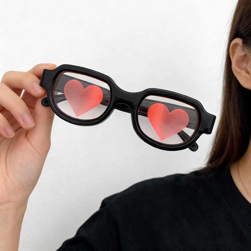 Funny Led Glowing Glasses Special Effect Luminous Glasses Heart Effect Lenses Cool Anime Flash Eye Glasses Sense Of Technology Eyewear For Party Fashion Accessories