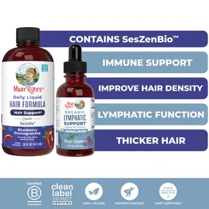 MaryRuth's Hair Care & Lymphatic Support Bundle - Daily Liquid Hair Formula 16 oz & Lymphatic Support Herbal Blend 1oz