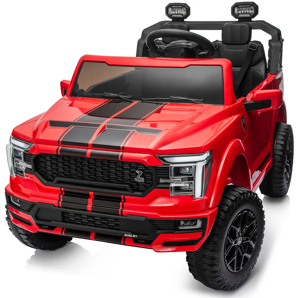 Hikiddo Electric Car Licensed Ford-Shelby F-150 24V Kids Ride on Truck Toys for Kids Toddlers with Remote & Bluetooth