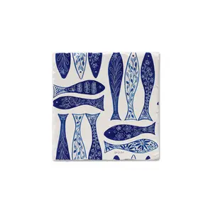 Blue Fish Tile Coaster