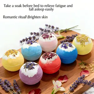 2PC Dry Flower Bath Salt Balls, Bubble Bath Balls, Essential Oil Bath Balls, Bubble Bombs, Explosive Fragrance Bath Balls