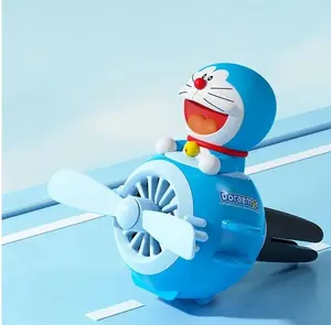 Doraemon Car Aromatherapy Cartoon Car Air Vent Small Airplane Fan Aromatherapy Decoration Cute Car Interior Accessories