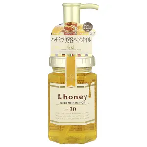 &honey Deep Moist Hair Oil, Bulgarian Damask Rose Honey, 3.4 oz (100 m)