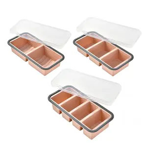 Large Capacity Square Food Storage Container with Lid, Silicone Lunch Box, Freezer Tray, Sealable, Dishwasher Safe, Ideal for Meal Prep