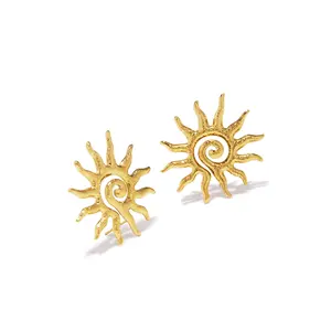El Sol Gold Dipped Statement Earring - Gold