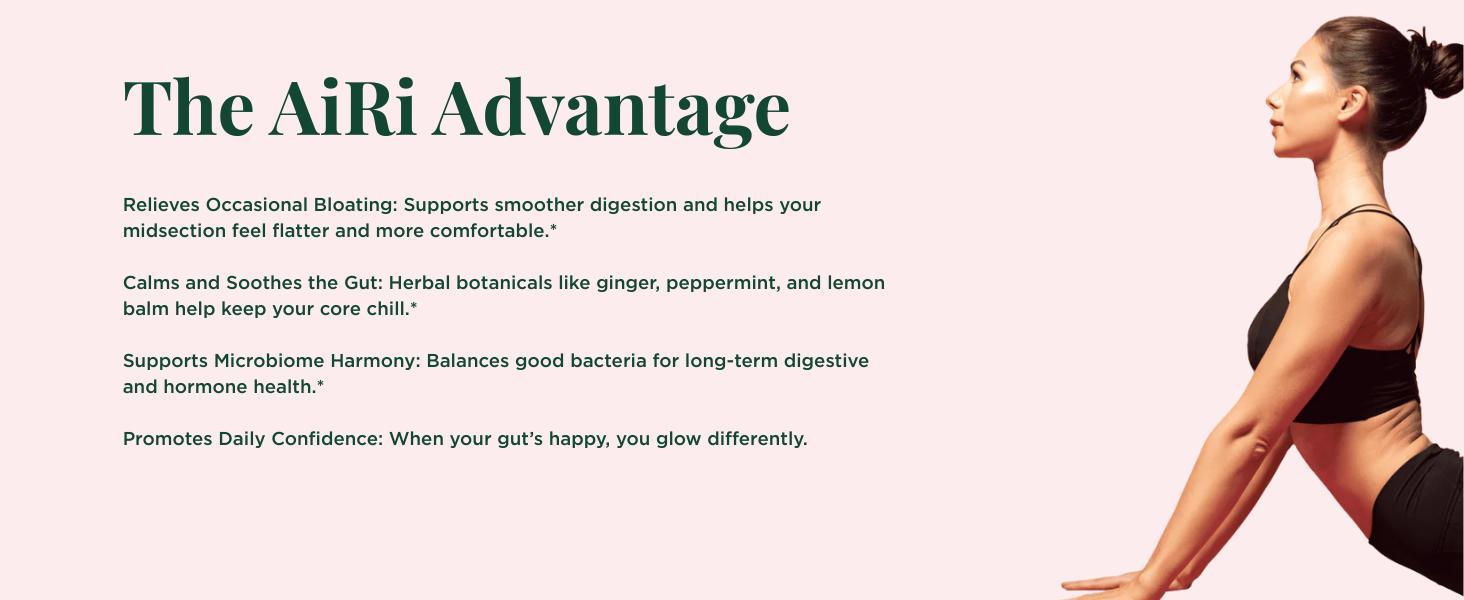 Vital Source Nutrition - AiRi - Debloat Support Capsules - Natural Digestive Blend with Enzymes & Herbal Extracts - Supports Gut Balance & Digestive Comfort - Supplements for Women - 30 Servings Vital Source Nutrition - AiRi - Debloat Support Capsules - Natural Digestive Blend with Enzymes & Herbal Extracts - Supports Gut Balance & Digestive Comfort - Supplements for Women - 30 Servings