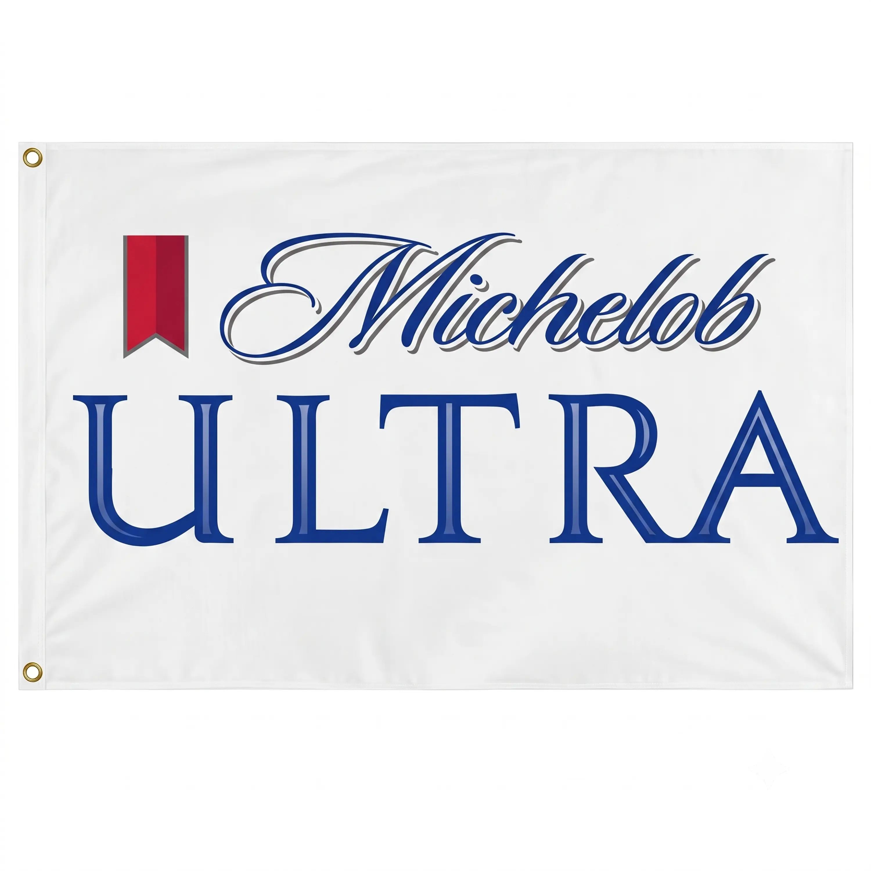 Michelob Ultra Beer Flag | College Dorm Frat Banner | Home Bar Man Cave Decor | Drinking Party Tapestry