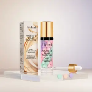Tivlon Three color Sunscreen concealer Makeup Front Cream Fresh Matte concealer Makeup Front Base Makeup Front Cream Skin Tone Repair Oil Control Moisturizing Lightweight Makeup Holding Christmas Makeup 40g/pc