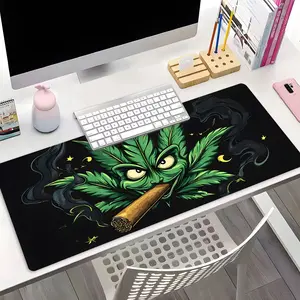 Cool Hallucinogenic Plants Extended Gaming Mouse Pad, Large Non-Slip Desk Mat with Stitched Edge Waterproof Desk Pad, Ergonomic Keyboard Mat for PC Gaming, Office, Home, Gamer Gifts, Desk Accessories