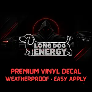 #070 - Long Dog Energy Dachshund Vinyl Decal