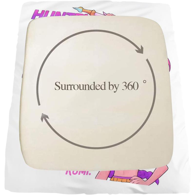 K-Pop Demon Hunters Fitted Sheet Set, Decorative Bedsheet Sets, 1 Fitted Sheet and 2 Pillowcases Without Inner Core, Fashionable Girl Group and Star Magic Element Bedding, Soft Breathable Fabric, Ideal for Bedroom and Dormitory Use #TOP PICKS