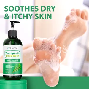 DERMOIA Tea Tree Antifungal & Antibacterial Body Wash – Fights Odor, Jock Itch, & Body Acne – Gently Cleanses Without Irritating – Safe for Eczema-Prone Skin – 12.5oz